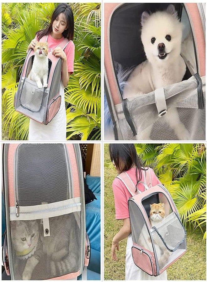 ELEXIQ Innovative Traveler Bubble Backpack Pet Carriers for Cats and Dogs Designed for Travel, Hiking & Outdoor Use (Pink) - Image 5